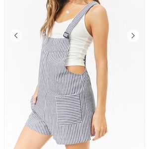 Forever 21 Striped Overalls